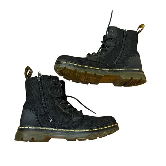 Dr. Martens Junior Combs Extra Tough Poly Casual Boots in Black Kids Size 4 - Picture 2 of 7